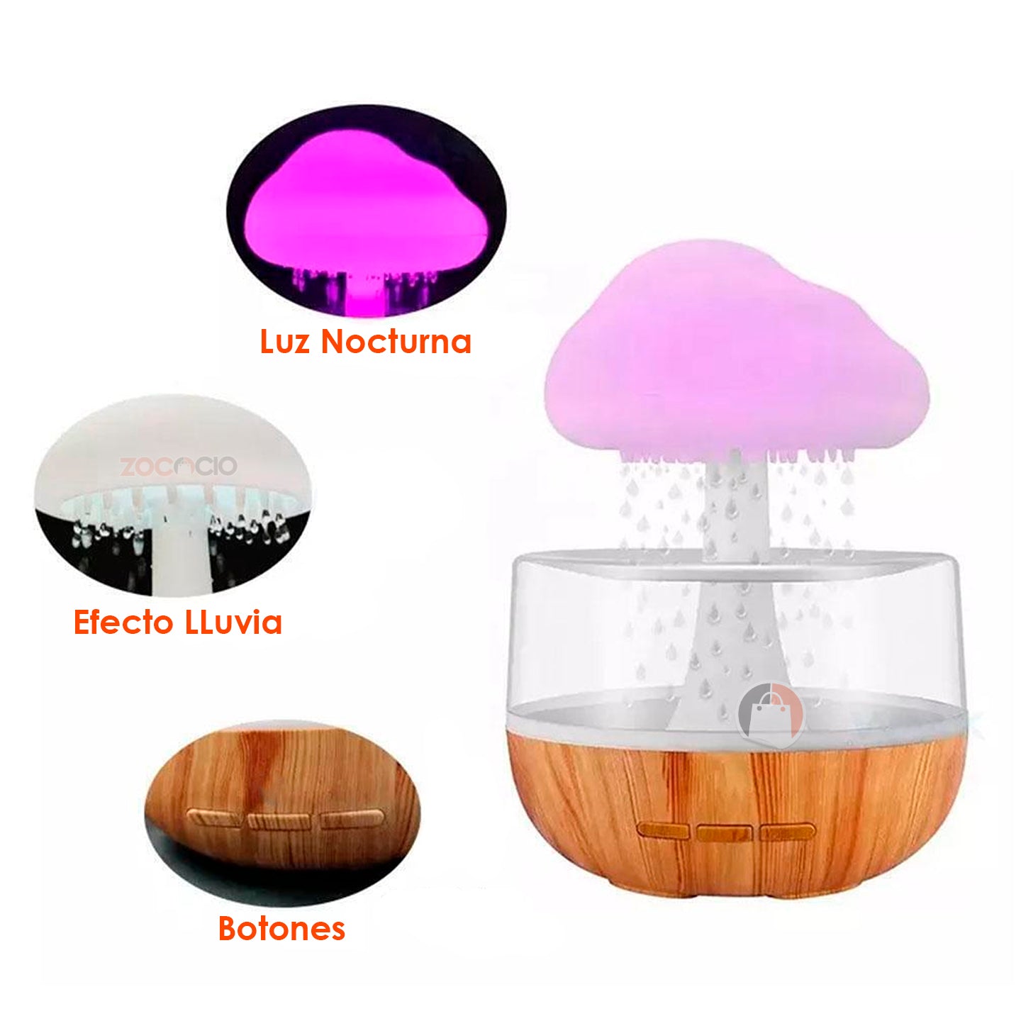 Humidificador Nube LED - Aire fresco con estilo