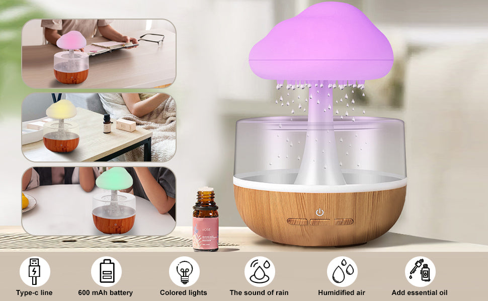 Humidificador Nube LED - Aire fresco con estilo